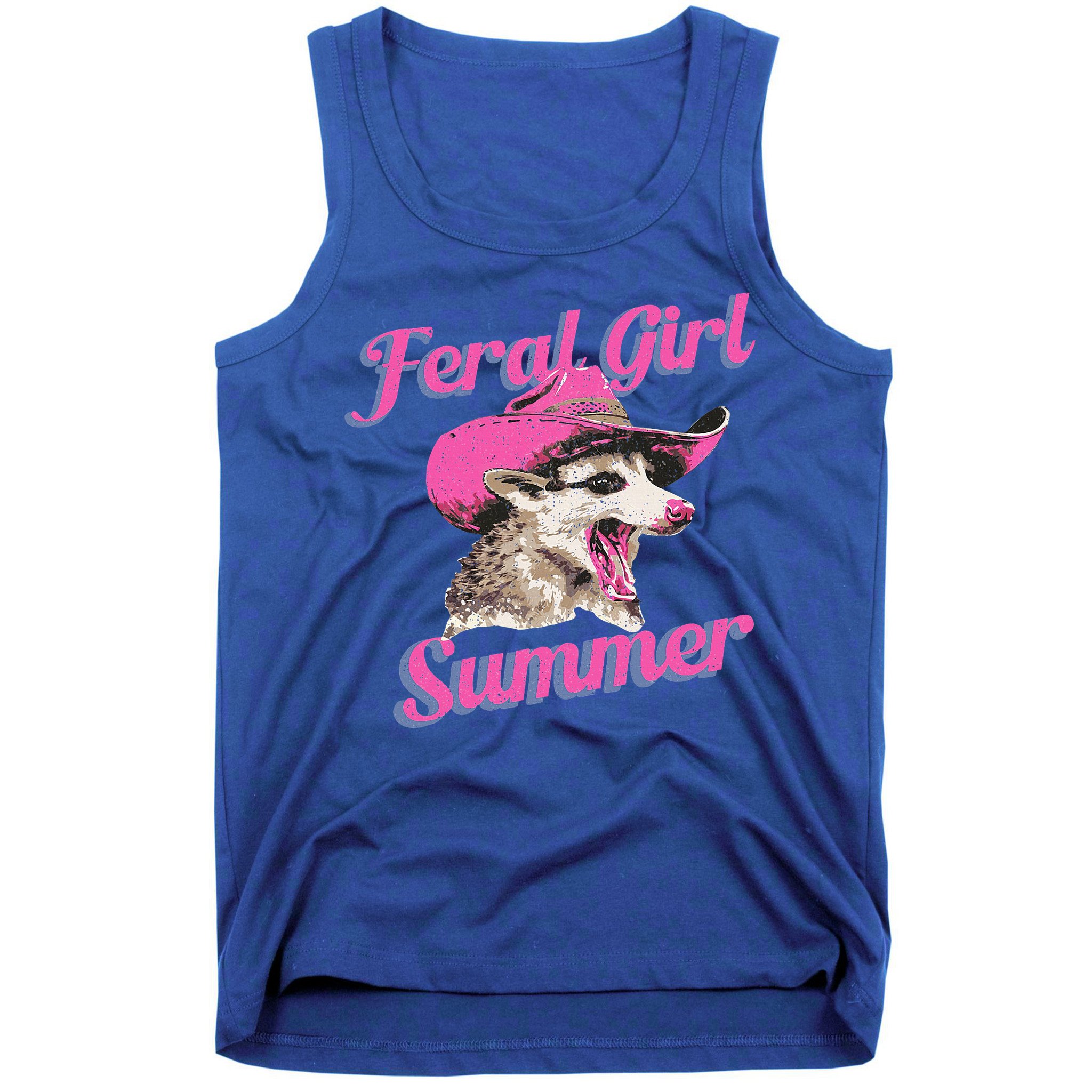 Feral Girl Summer Retro Possum Tank Top