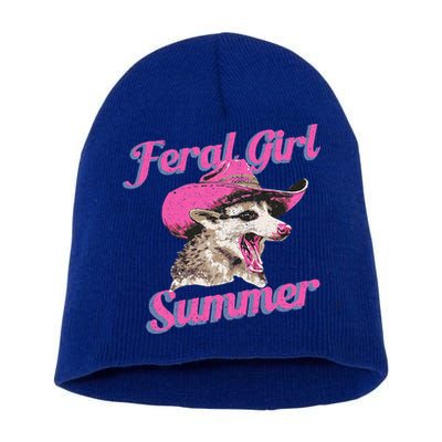 Feral Girl Summer Retro Possum Short Acrylic Beanie