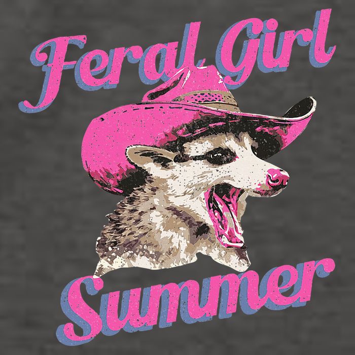Feral Girl Summer Retro Possum Vector Backpack