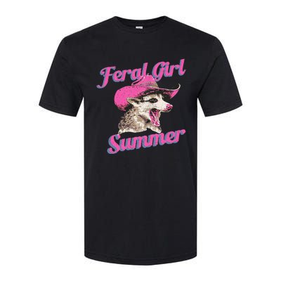 Feral Girl Summer Retro Possum Softstyle CVC T-Shirt