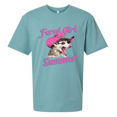 Feral Girl Summer Retro Possum Sueded Cloud Jersey T-Shirt