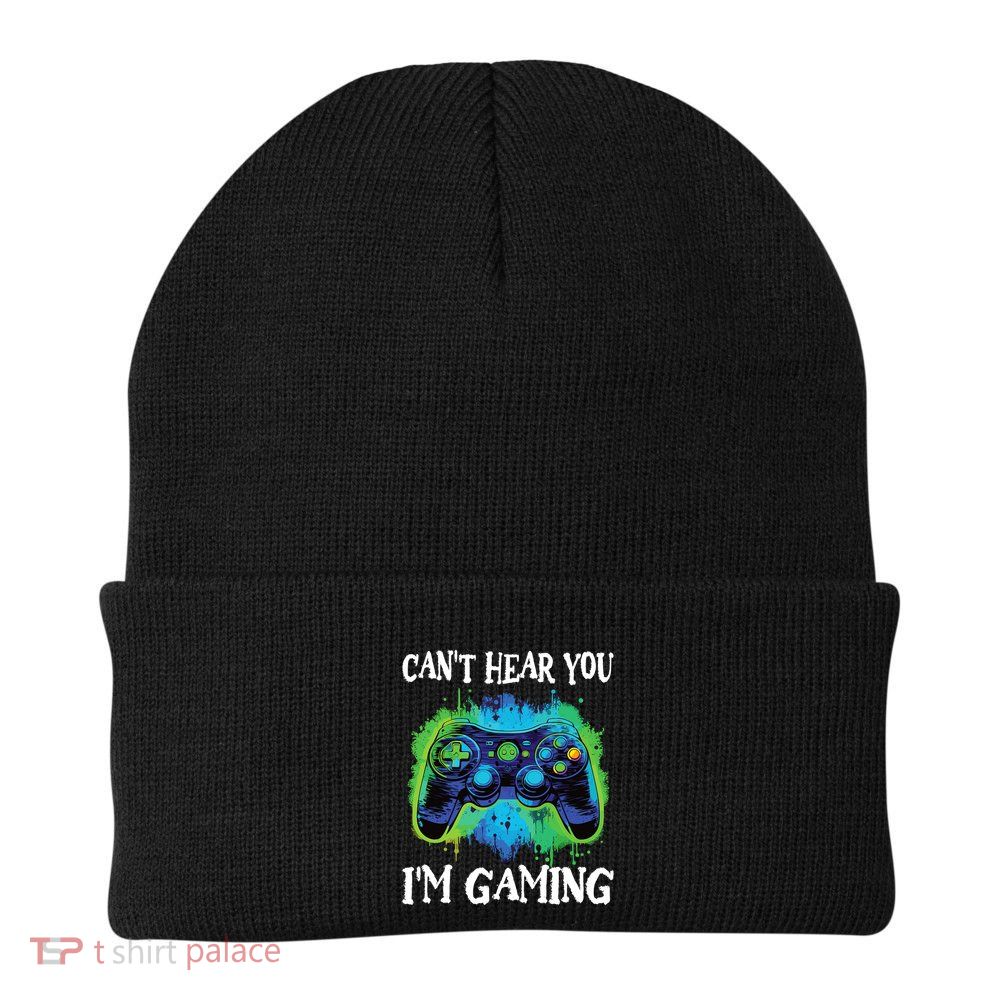 Funny Gamer Saying CanT Hear You IM Gaming Boy Teens Beanie