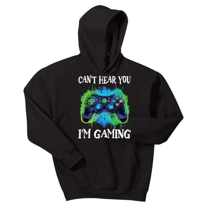 Funny Gamer Saying CanT Hear You IM Gaming Boy Teens Kids Hoodie