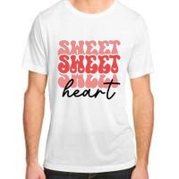 Funny Groovy Sweet Heart Retro Valentine's Day Gift Adult ChromaSoft Performance T-Shirt