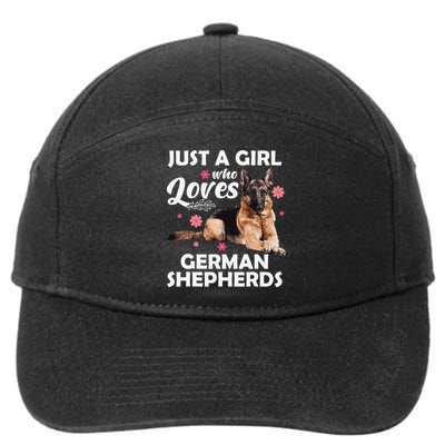 Funny German Shepherd Art Dog Lovers 7-Panel Snapback Hat