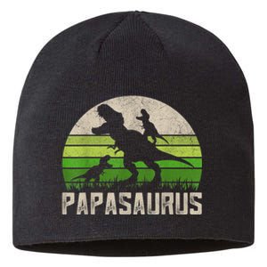  Funny Grandpa Shirts, Papasaurus Dinosaur 2 kid Fathers Day Sustainable Beanie