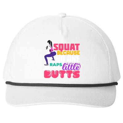 Fitness Gift Squats Because No One Raps About Little Butts Great Gift Snapback Five-Panel Rope Hat