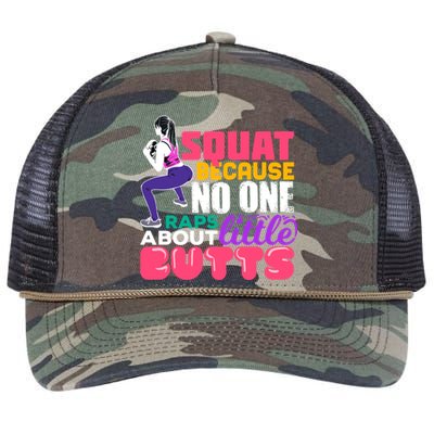 Fitness Gift Squats Because No One Raps About Little Butts Great Gift Retro Rope Trucker Hat Cap