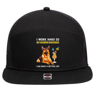 Funny German Shepherd Gifts German Shepherd Lover 7 Panel Mesh Trucker Snapback Hat