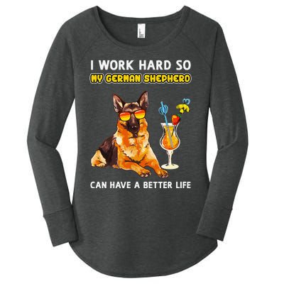 Funny German Shepherd Gifts German Shepherd Lover Women's Perfect Tri Tunic Long Sleeve Shirt