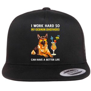 Funny German Shepherd Gifts German Shepherd Lover Flat Bill Trucker Hat