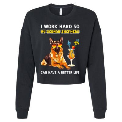 Funny German Shepherd Gifts German Shepherd Lover Cropped Pullover Crew