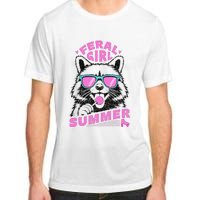 Feral Girl Summer Raccoon Vintage Adult ChromaSoft Performance T-Shirt