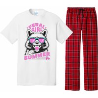 Feral Girl Summer Raccoon Vintage Pajama Set