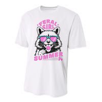 Feral Girl Summer Raccoon Vintage Performance Sprint T-Shirt