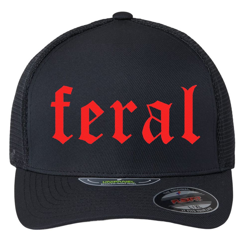 Feral Girl Summer Flexfit Unipanel Trucker Cap