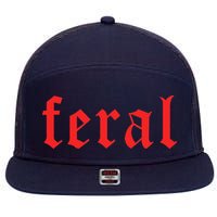 Feral Girl Summer 7 Panel Mesh Trucker Snapback Hat