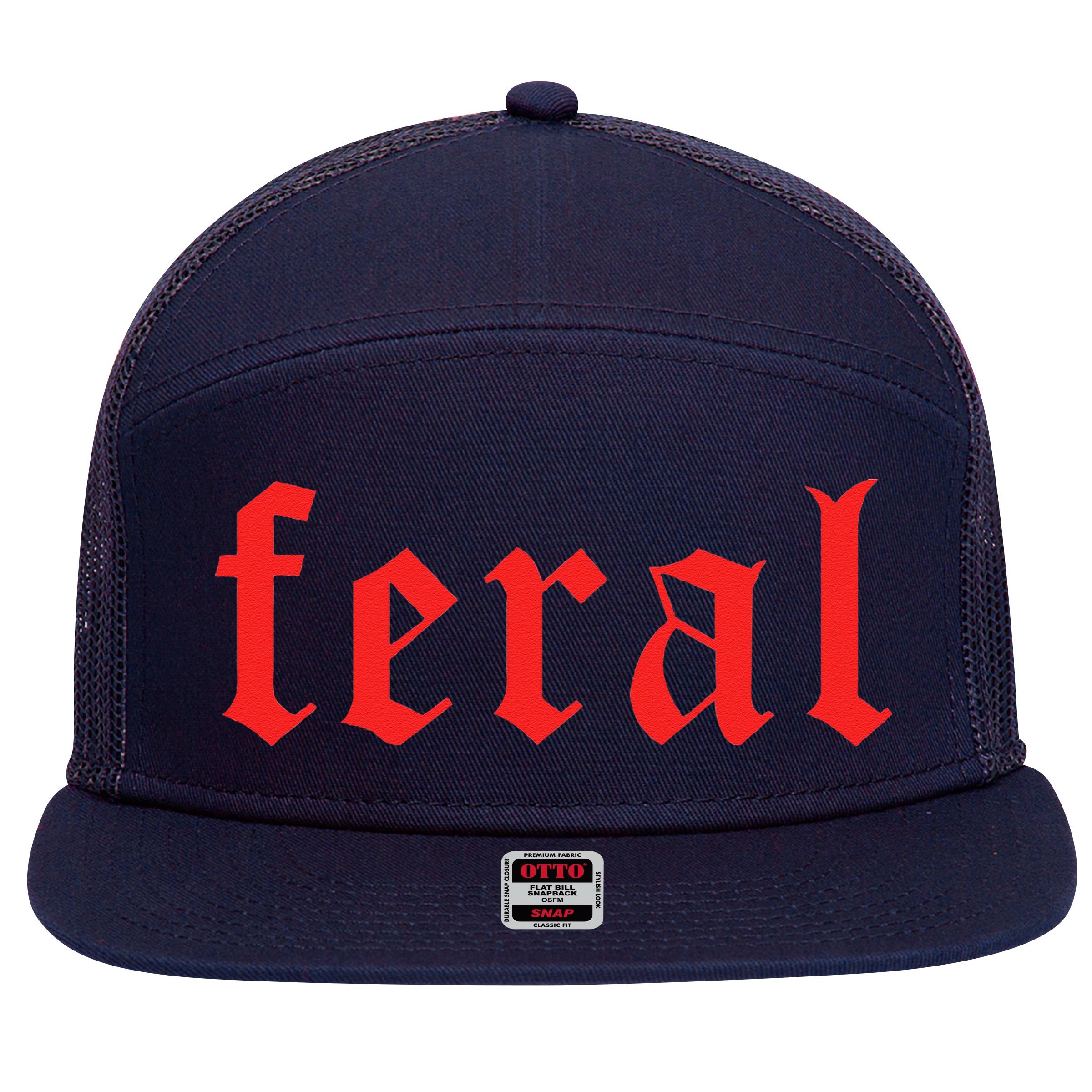 Feral Girl Summer 7 Panel Mesh Trucker Snapback Hat