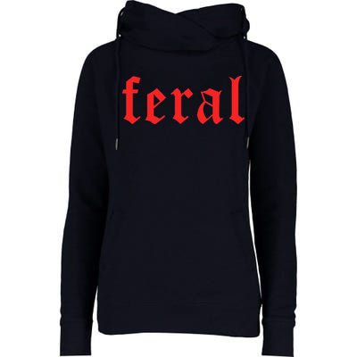 Feral Girl Summer Womens Funnel Neck Pullover Hood