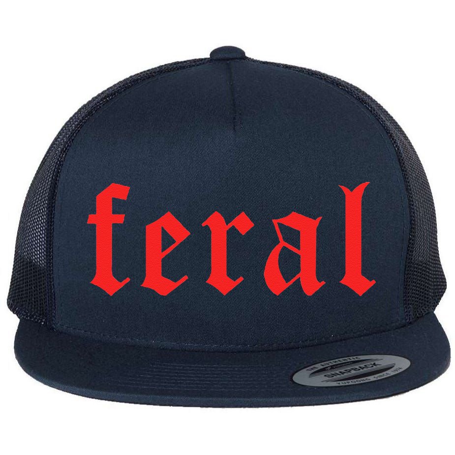 Feral Girl Summer Flat Bill Trucker Hat