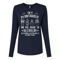 Funny Gardening Succulent Plants Lover IM A Plantaholic Womens Cotton Relaxed Long Sleeve T-Shirt