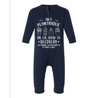 Funny Gardening Succulent Plants Lover IM A Plantaholic Infant Fleece One Piece