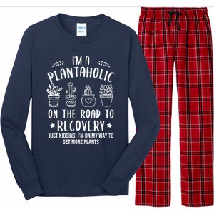 Funny Gardening Succulent Plants Lover IM A Plantaholic Long Sleeve Pajama Set