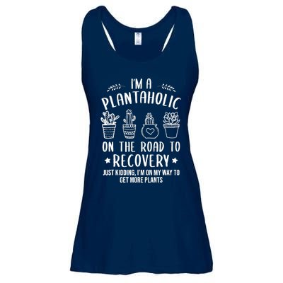 Funny Gardening Succulent Plants Lover IM A Plantaholic Ladies Essential Flowy Tank