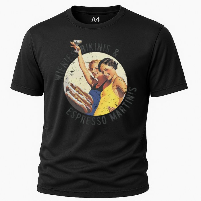 Fun Girl Summer Essentials Wienies Bikinis Espresso Martinis Cooling Performance Crew T-Shirt