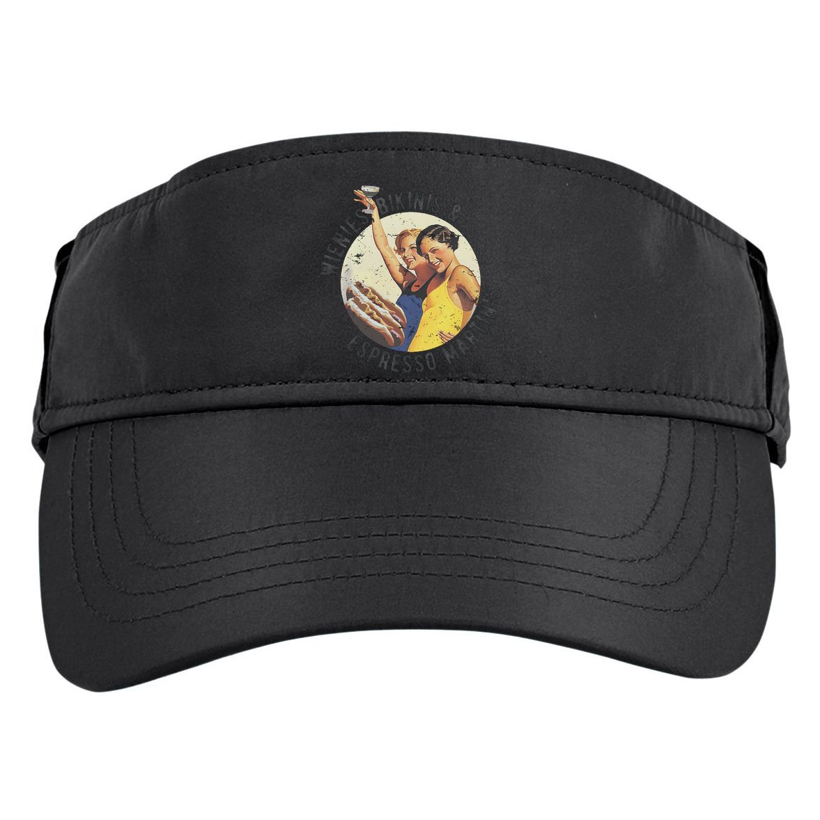 Fun Girl Summer Essentials Wienies Bikinis Espresso Martinis Adult Drive Performance Visor