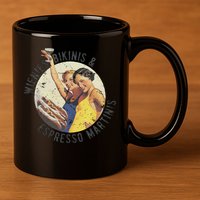 Fun Girl Summer Essentials Wienies Bikinis Espresso Martinis 11oz C Handle Ceramic Mug