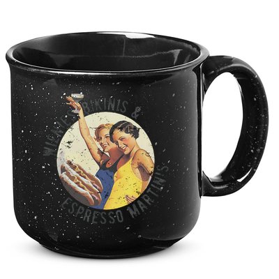 Fun Girl Summer Essentials Wienies Bikinis Espresso Martinis 15oz Campfire Ceramic Mug