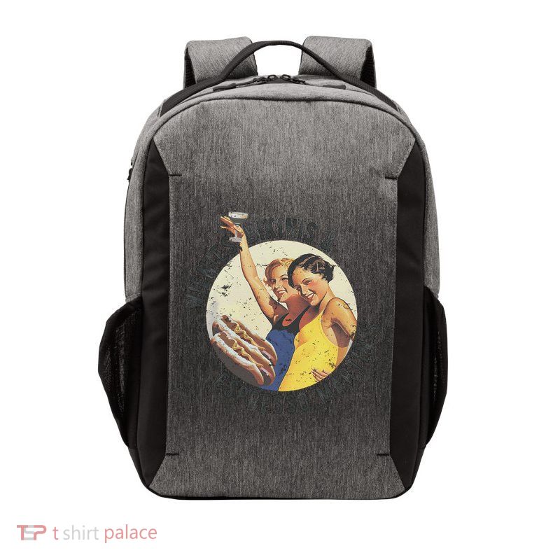 Fun Girl Summer Essentials Wienies Bikinis Espresso Martinis Vector Backpack