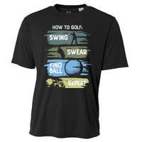 Funny Golf Swing Swear Findball Repeat Cooling Performance Crew T-Shirt