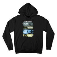 Funny Golf Swing Swear Findball Repeat Tall Hoodie