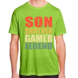 Funny Gaming Son Brother Gamer Legend Retro Gift Adult ChromaSoft Performance T-Shirt