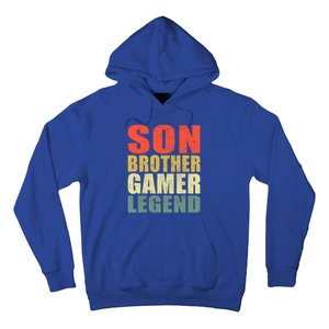 Funny Gaming Son Brother Gamer Legend Retro Gift Hoodie