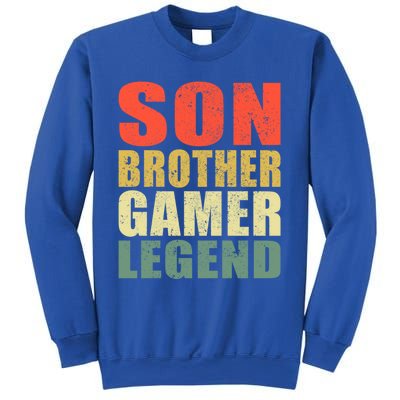 Funny Gaming Son Brother Gamer Legend Retro Gift Sweatshirt