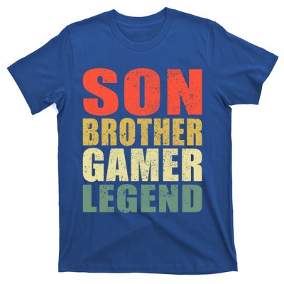 Funny Gaming Son Brother Gamer Legend Retro Gift T-Shirt