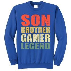 Funny Gaming Son Brother Gamer Legend Retro Gift Tall Sweatshirt