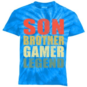 Funny Gaming Son Brother Gamer Legend Retro Gift Kids Tie-Dye T-Shirt