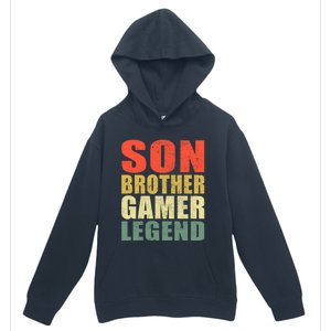 Funny Gaming Son Brother Gamer Legend Retro Gift Urban Pullover Hoodie