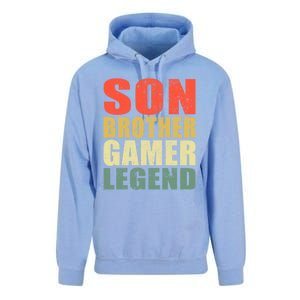 Funny Gaming Son Brother Gamer Legend Retro Gift Unisex Surf Hoodie