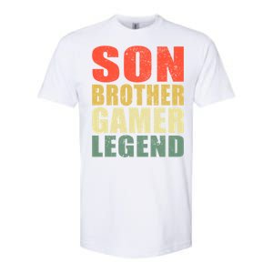 Funny Gaming Son Brother Gamer Legend Retro Gift Softstyle CVC T-Shirt