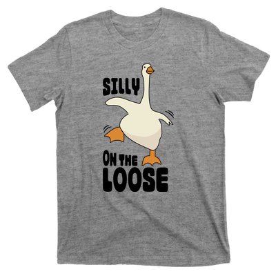 Funny Goose Saying Silly Goose On The Loose T-Shirt