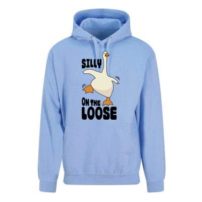 Funny Goose Saying Silly Goose On The Loose Unisex Surf Hoodie