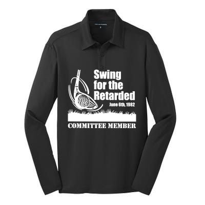 Funny Golf Swing For The Retarded June 6th 1982 Silk Touch Performance Long Sleeve Polo