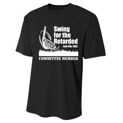 Funny Golf Swing For The Retarded June 6th 1982 Performance Sprint T-Shirt