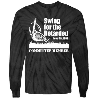 Funny Golf Swing For The Retarded June 6th 1982 Tie-Dye Long Sleeve Shirt