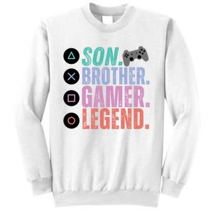 Funny Gaming Son Brother Gamer Legend Sweatshirt